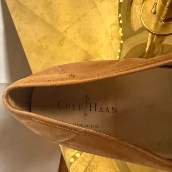 Cole Haan Tan Leather Slip-On Loafers with Cushioned Insole